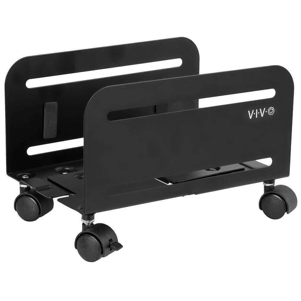 VIVO 10.3”x5.2” Mobile CPU Cart, CART-PC01W, CART-PC01