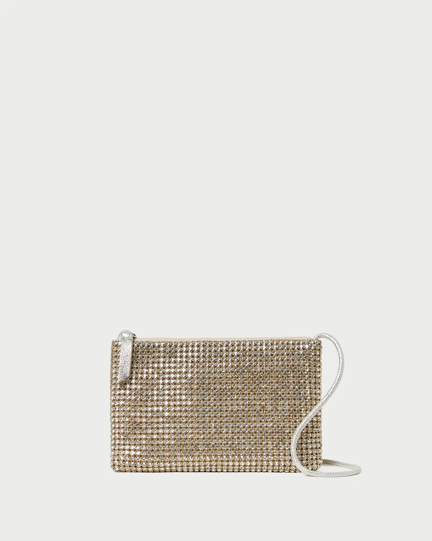 Yasmine Gold Diamanté Flat Pouch